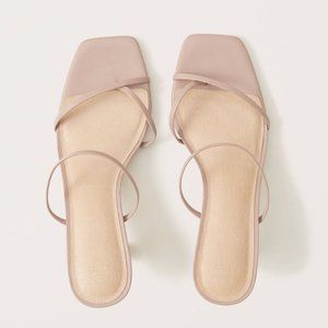 *NEW* Abercrombie & Fitch Amery Nude Heeled Strappy Sandals, Size 9